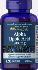 Альфа-ліпоєва кислота Puritan's Pride (Alpha Lipoic Acid) 300 мг 120 капсул