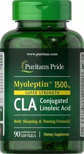 Конъюгированная линолевая кислота (КЛК) Puritan's Pride (MyoLeptin&trade; CLA) 1500 мг 90 гелевых капсул купить в Киеве и Украине