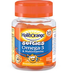 Омега-3 та Мультивітаміни для дітей Haliborange (Kids Omega-3 & Multivitamin) 30 жувальних цукерок