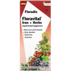 Gaia Herbs, Floradix, Floravital Iron + Herbs, 8,5 рідких унцій (250 мл)