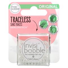 Invisibobble, Original, Кільце для волосся без слідів, кристально чисте, 3 шт. В упаковці