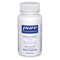 Винпоцетин Pure Encapsulations (Vinpocetine) 20 мг 120 капсул купить в Киеве и Украине
