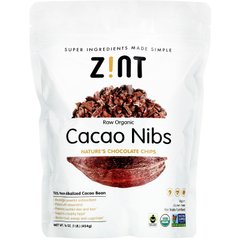 Сырые органические ядра какао-бобов, Zint, 454 г купить в Киеве и Украине