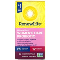 Пробиотики для женского здоровья Renew Life (Ultimate Flora Women's Care Probiotic) 25 живых культур 30 вегетарианских капсул купить в Киеве и Украине