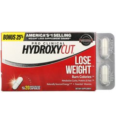 Жиросжигатель Hydroxycut (Pro Clinical Hydroxycut Lose Weight) 20 капсул с быстрым высвобождением купить в Киеве и Украине
