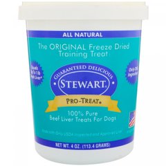 Pro-Treat, висушені сублімацією ласощі для собак, яловича печінка, Stewart, 4 унц (113,4 г)