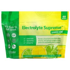 Jigsaw Health, Electrolyte Supreme, лимонно-лаймовий, 60 пакетів, 12,5 унцій (354 г)