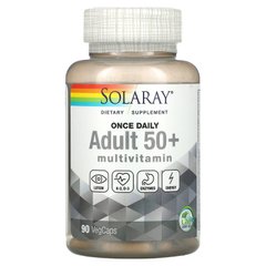Solaray, Once Daily, мультивитамины для взрослых старше 50 лет, 90 капсул на растительной основе купить в Киеве и Украине