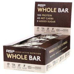 Цілісний батончик, шоколадно-мигдальний Брауні, RSP Nutrition, 12 батончиків, 50 г кожен
