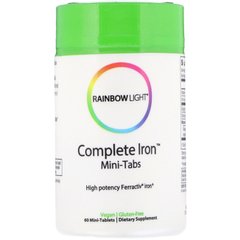Комплекс железа, Complete Iron™, Rainbow Light, 60 мини-таблеток купить в Киеве и Украине
