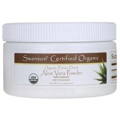 Порошок алоэ вера - высушенный органический замораживатель, Aloe Vera Powder - Organic Freeze Dried, Swanson, 30 грам купить в Киеве и Украине
