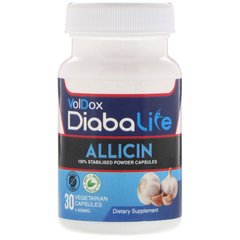 Діабалайф, Аліцин, Diabalife, Allicin, Allimax, 500 мг, 30 вегетаріанських капсул