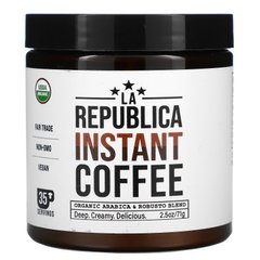 LA Republica, Розчинна кава, суміш органічної арабіки та робусто, 2,05 унції (71 г)