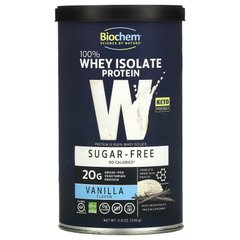 100% сироватковий протеїн без цукру ваніль Biochem (100% Whey Isolate Protein Sugar Free Vanilla) 336 г