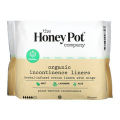 The Honey Pot Company, Прокладки для лікування органічного нетримання, бавовняні прокладки з крилами на травах, 20 штук
