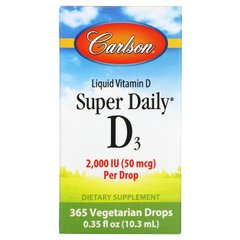 Витамин D3 Carlson Labs (Vitamin D3) 2000 МЕ 10.3 мл жидкости купить в Киеве и Украине