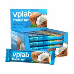 Протеїнові батаночики з смаком кокосу VPLab (Protein Bar) 16 шт по 45 г