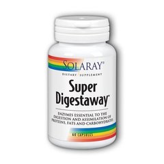 Супер ферменты для пищеварения, Super Digestaway, Solaray, 60 капсул купить в Киеве и Украине