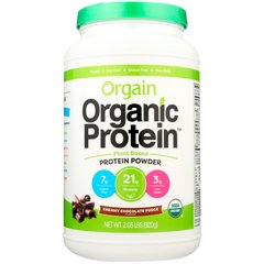 Органічний порошковий протеїн рослинного походження, вершково-шоколадний фадж, Orgain, 2,03 ф (920 г)