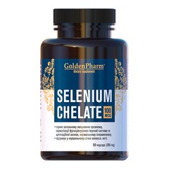Селен Хелат GoldenPharm (Selenium Chelate) 100 мкг 90 капсул купить в Киеве и Украине