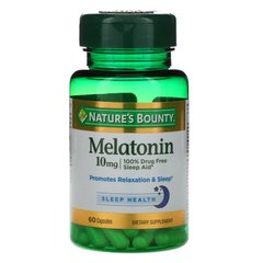 Мелатонин Nature's Bounty (Melatonin) 10 мг 60 капсул купить в Киеве и Украине