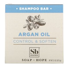 Soapbox, Шампунь з аргановим маслом, контроль та пом'якшення, 3,1 унції (87,5 г)