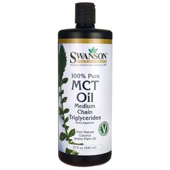 100% чиста олія МСТ, 100% Pure MCT Oil, Swanson, 14 г, 946 мл