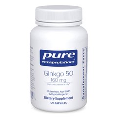 Гинкго билоба Pure Encapsulations (Ginkgo 50) 160 мг 120 капсул купить в Киеве и Украине