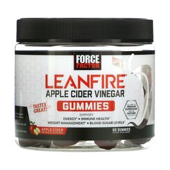 Force Factor, LeanFire, жувальні таблетки з яблучним оцтом та закваскою, натуральний смак яблучного оцту, 60 жувальних таблеток