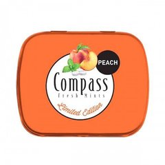 Льодяники персик без цукру Compass Peach 14 г