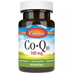 Коэнзим Q10 Carlson Labs (CoQ10) 100 мг 30 гелевых капсул купить в Киеве и Украине