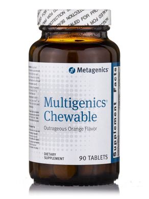 Мультивитамины и минералы вкус апельсина Metagenics (Multigenics Chewable) 90 жевательных таблеток купить в Киеве и Украине