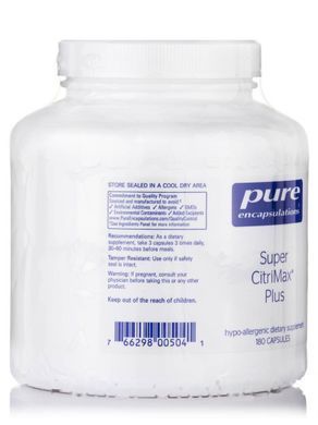 Добавка для контроля веса и диеты Pure Encapsulations (Super CitriMax Plus) 180 капсул купить в Киеве и Украине