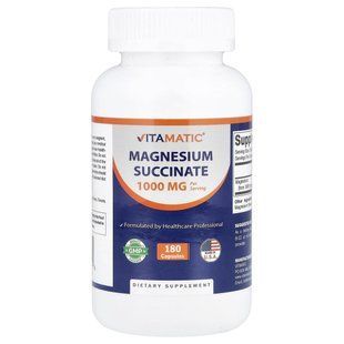 Vitamatic, сукцинат магния, 180 капсул (500 мг в 1 капсуле) купить в Киеве и Украине