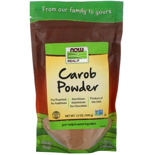 Порошок рожкового дерева Now Foods (Carob Real Food) 340 г купить в Киеве и Украине