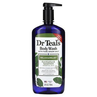 Dr. Teal's, Body Wash With Pure Epsom Salt, Eucalyptus & Spearmint, 24 fl oz (710 ml) купить в Киеве и Украине