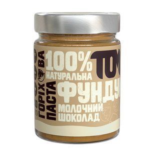 TOM peanut butter, Горіхова Паста у скляній банці, 300 g, фундук молочний шоколад купить в Киеве и Украине