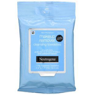 Cleansing wipes for makeup removal, 7 pre-moistened wipes