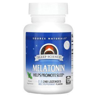 Мелатонин защита сна Source Naturals (Melatonin) со вкусом мяты 2.5 мг 240 леденцов купить в Киеве и Украине