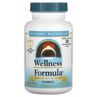 Защитный комплекс трав для поддержки иммунитета, Wellness Formula, Source Naturals, 90 таблеток купить в Киеве и Украине