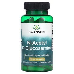 Н-Ацетил Д-глюкозамин Swanson (N-Acetyl D-Glucosamine N-A-G) 750 мг 60 капсул купить в Киеве и Украине