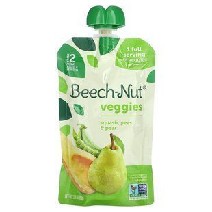 Beech-Nut, Veggies, 6+ Months, Squash, Peas & Pear, 3.5 oz (99 g) купить в Киеве и Украине