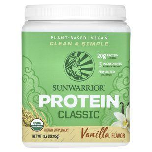 Classic protein, on organic plant-based, vanilla, Sunwarrior, 375 g