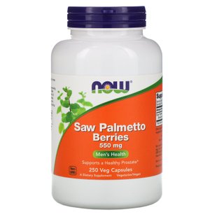 Со Пальметто Now Foods (Saw Palmetto Berries) 550 мг 250 вегетарианских капсул купить в Киеве и Украине