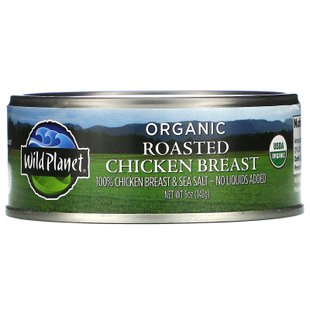 Органическая жареная куриная грудка, Organic Roasted Chicken Breast, Wild Planet, 142 г купить в Киеве и Украине