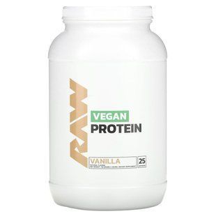 Raw Nutrition, Vegan Protein, Vanilla, 1.65 lbs (750 g) купить в Киеве и Украине