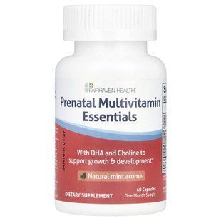 Fairhaven Health, Prenatal Multivitamin Essentials, Natural Mint, 60 Capsules купить в Киеве и Украине