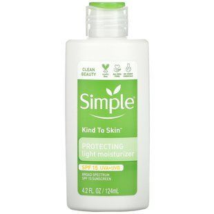 Simple Skincare, Добрый для кожи, защитный легкий увлажняющий крем, SPF 15, 4,2 жидких унции (124 мл) купить в Киеве и Украине