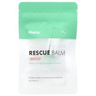 Hero Cosmetics, Rescue Balm + Red Correct, Mini, 0.169 fl oz (5 ml) купить в Киеве и Украине