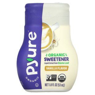 Stevia with Vanilla Flavor Organic Pyure (Stevia Sweetener) 53 ml